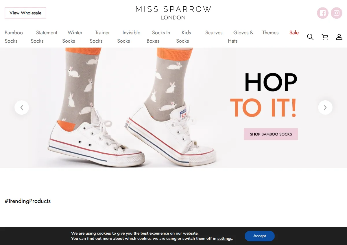 Store homepage