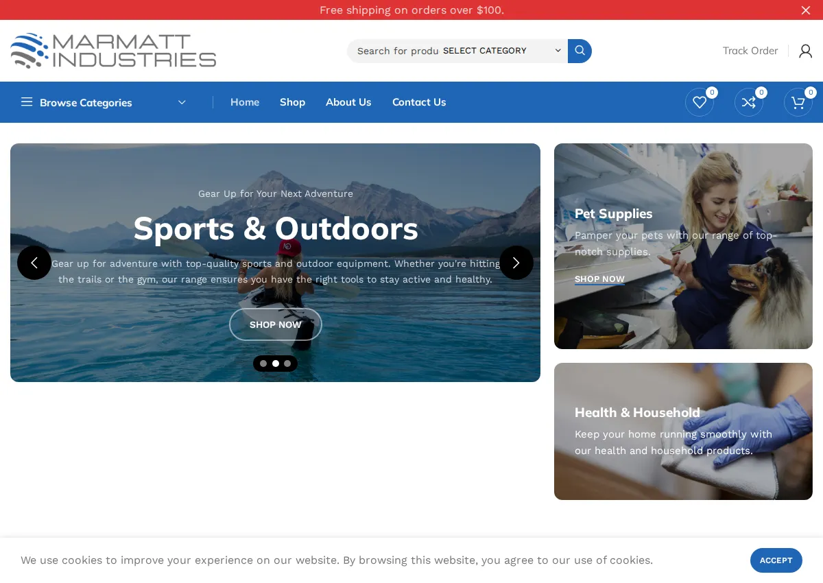 Store homepage