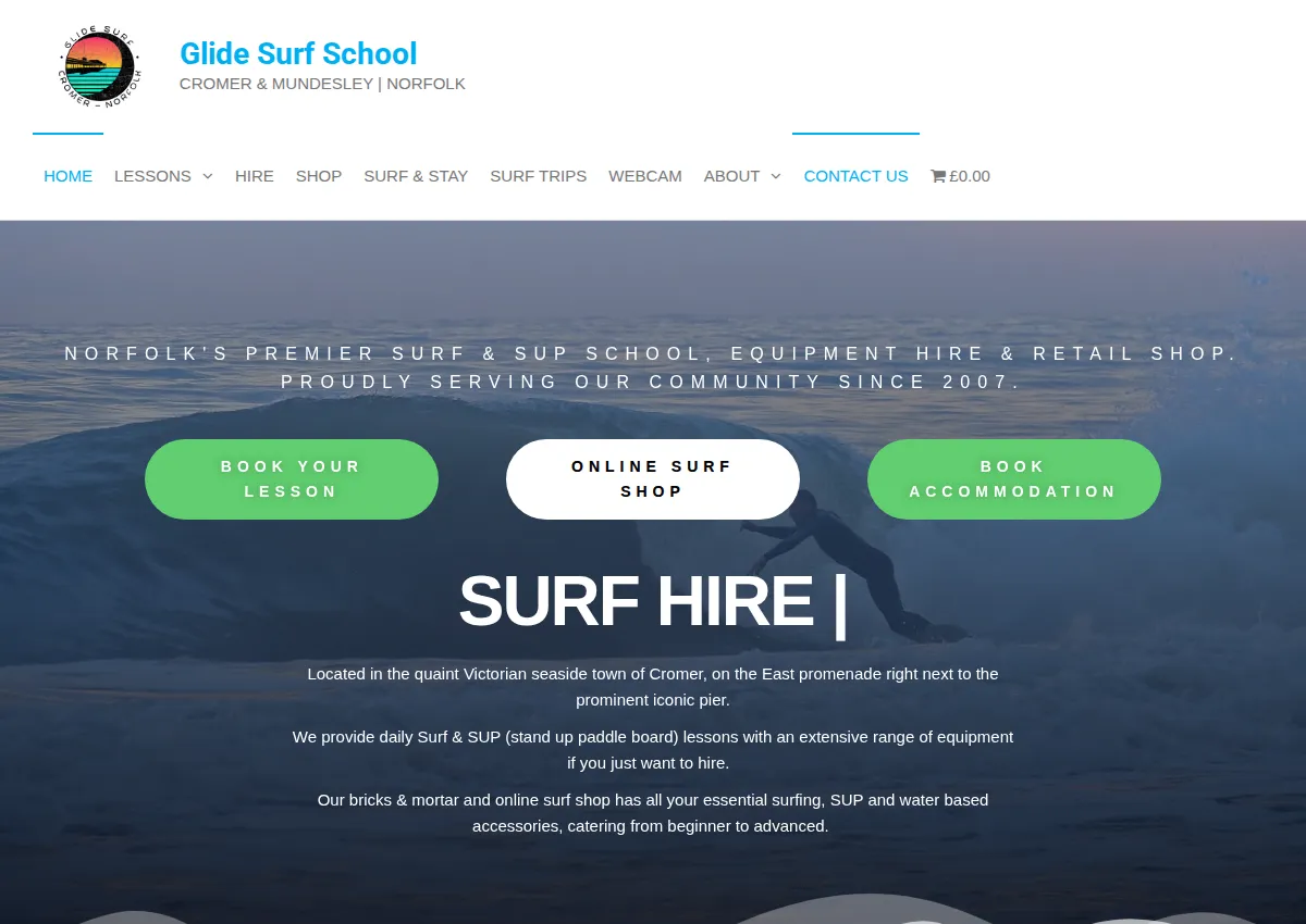 Store homepage