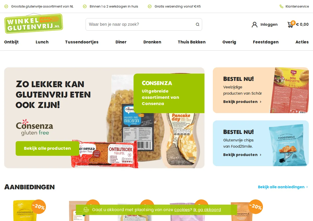 Store homepage