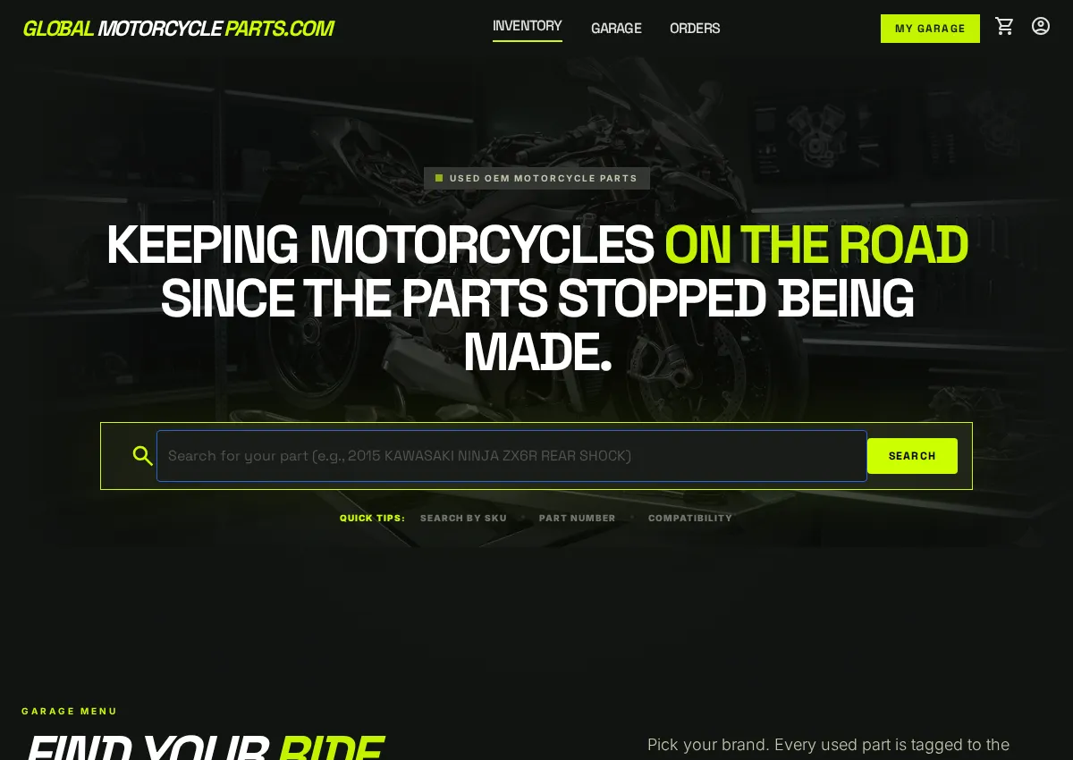 Store homepage