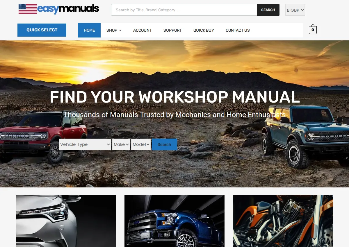 Store homepage