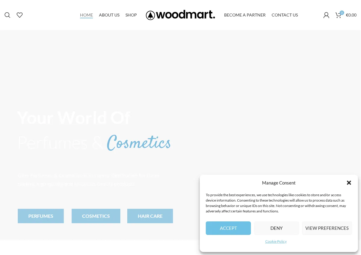 Store homepage
