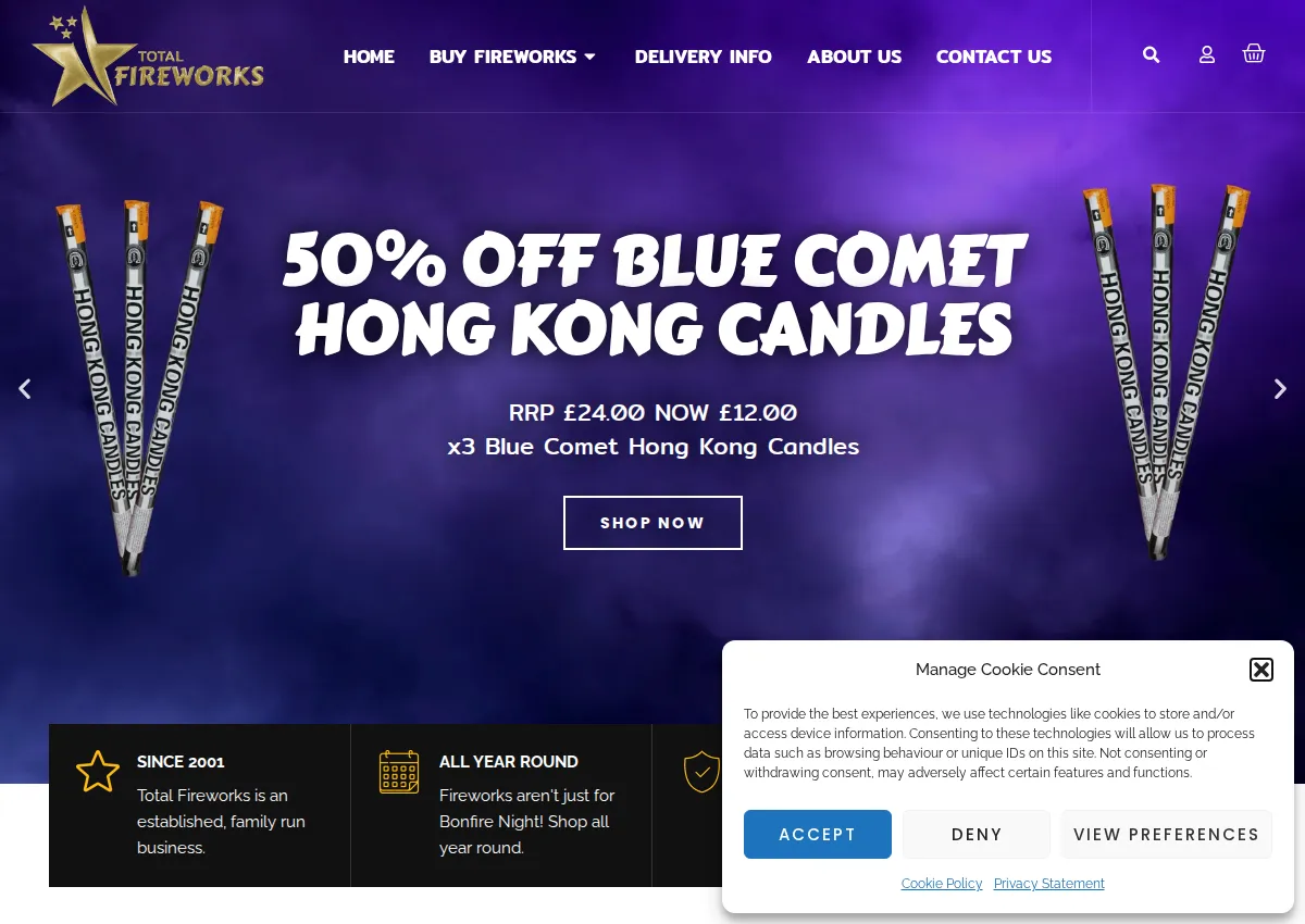 Store homepage