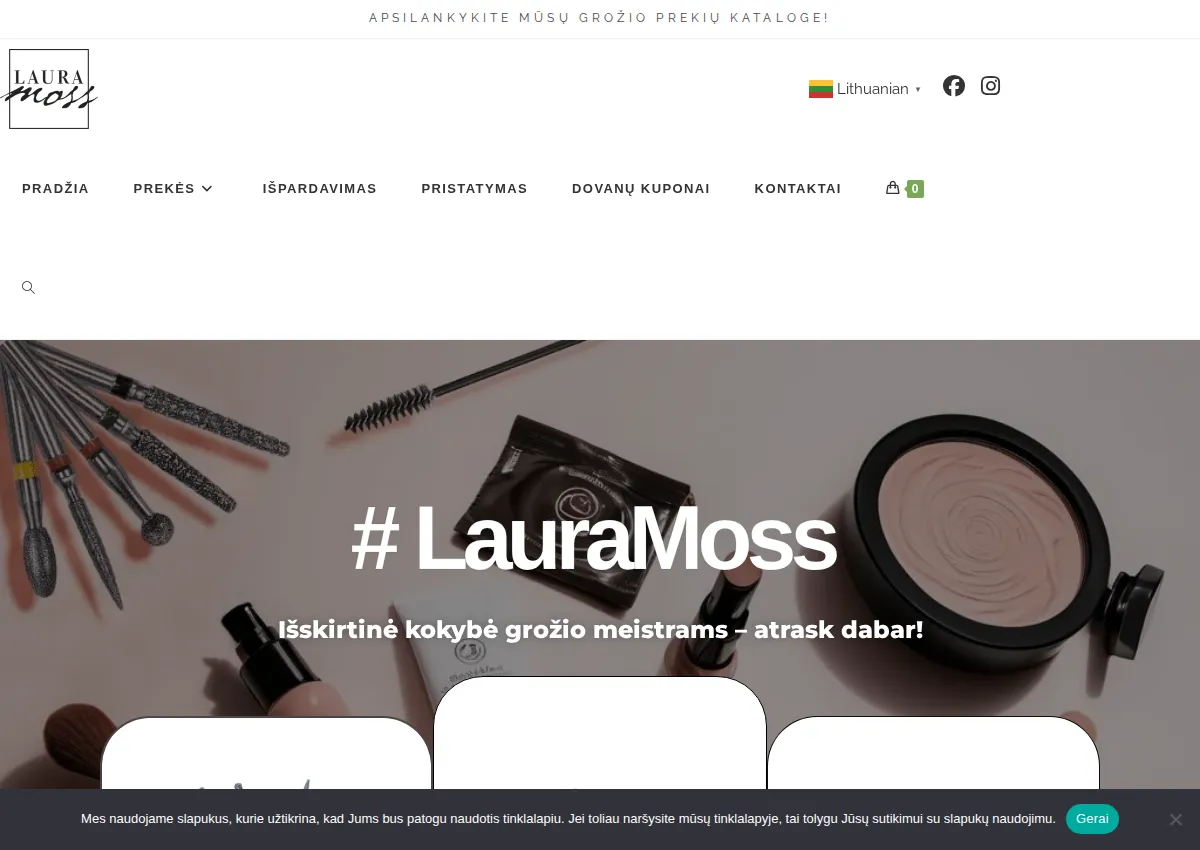 Store homepage