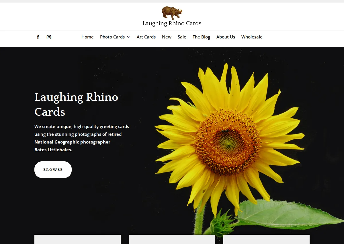 Store homepage