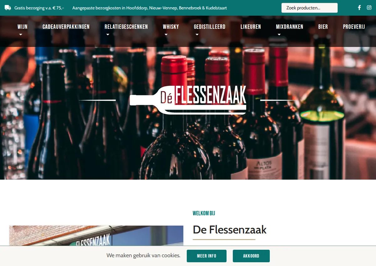 Store homepage