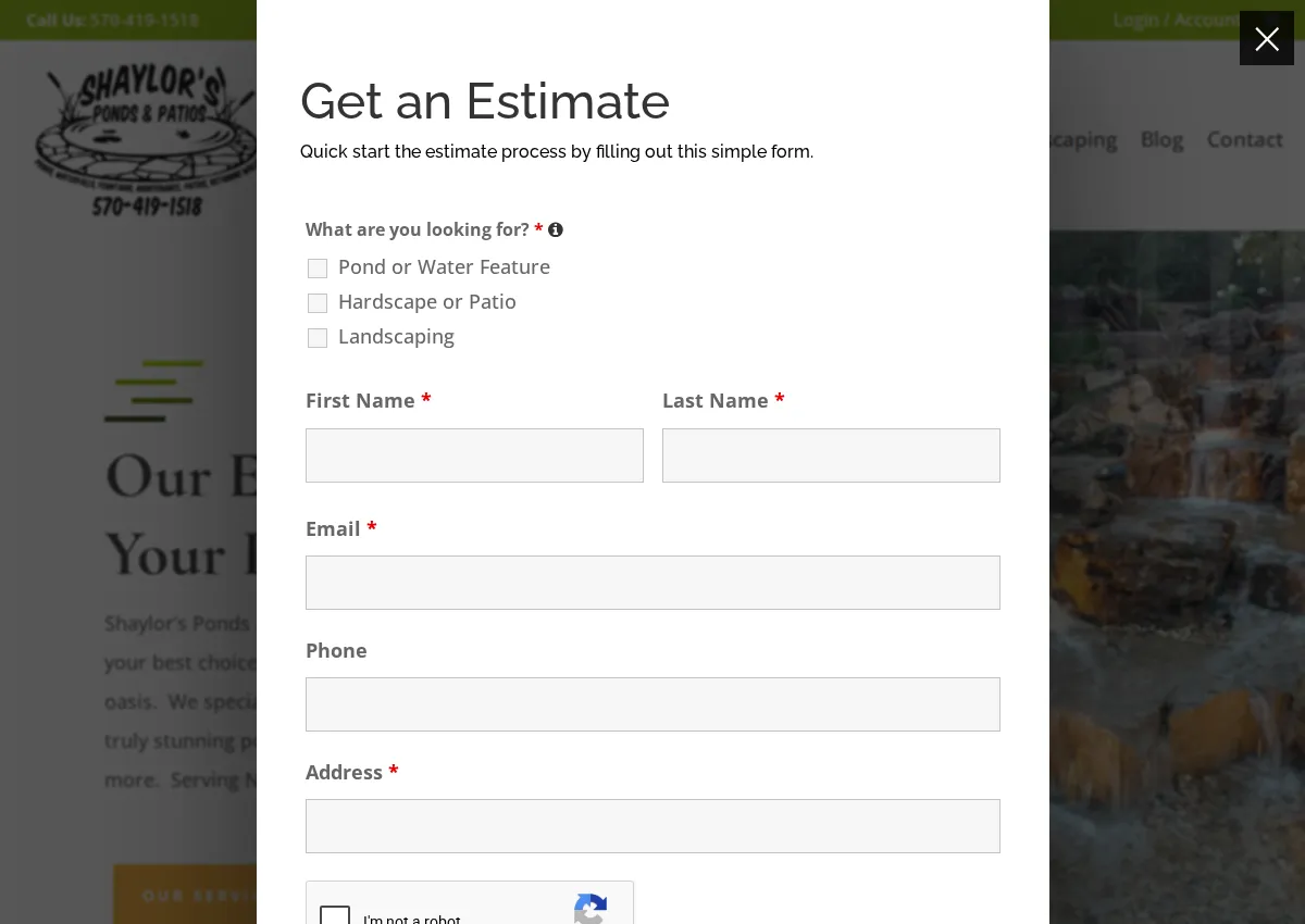 Store homepage
