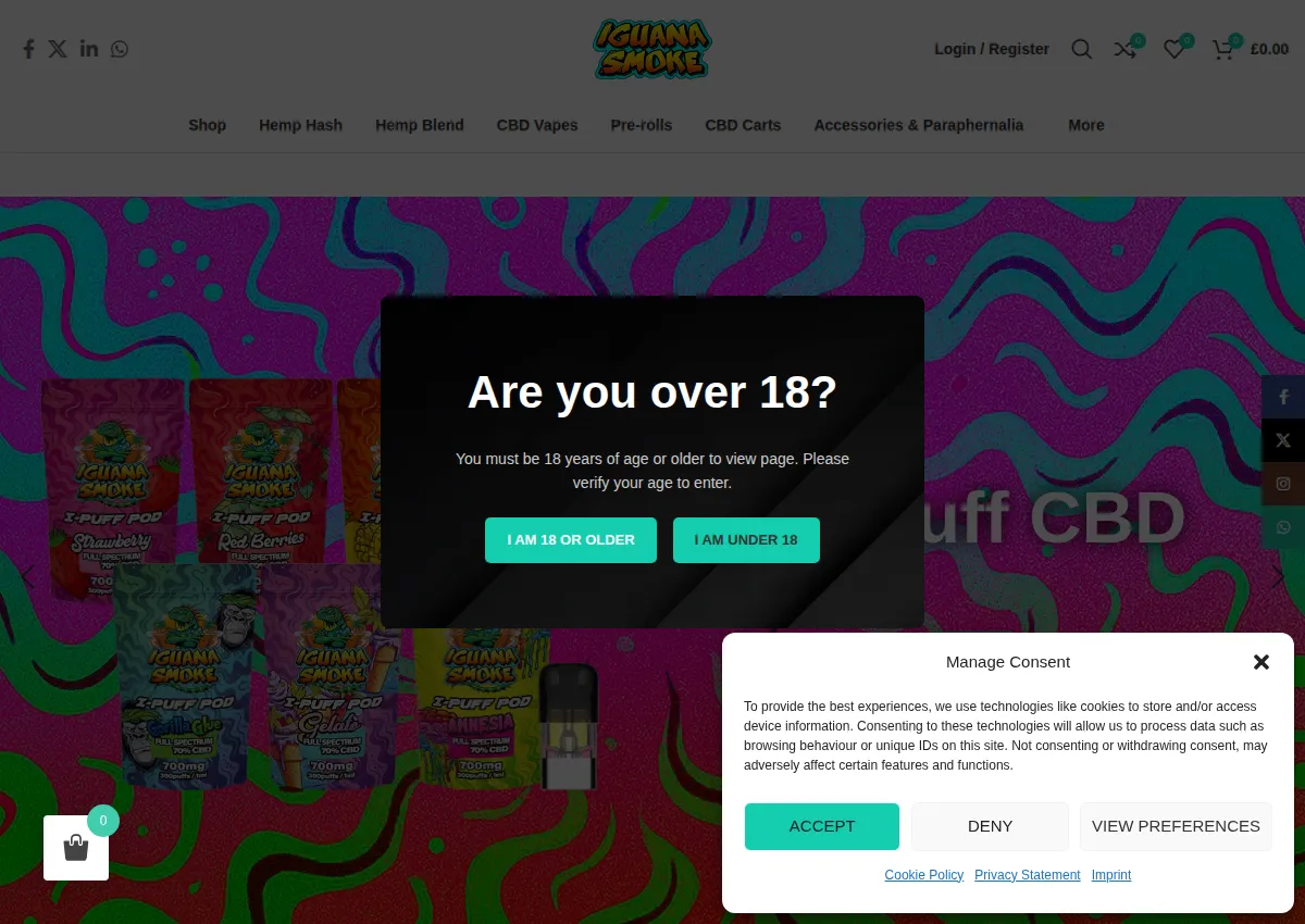 Store homepage