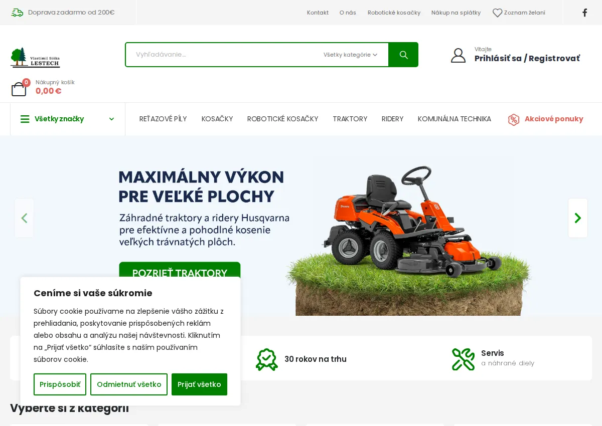 Store homepage
