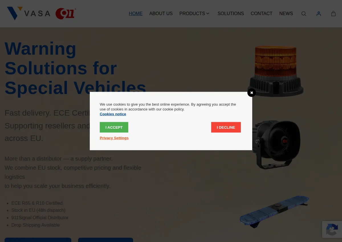Store homepage
