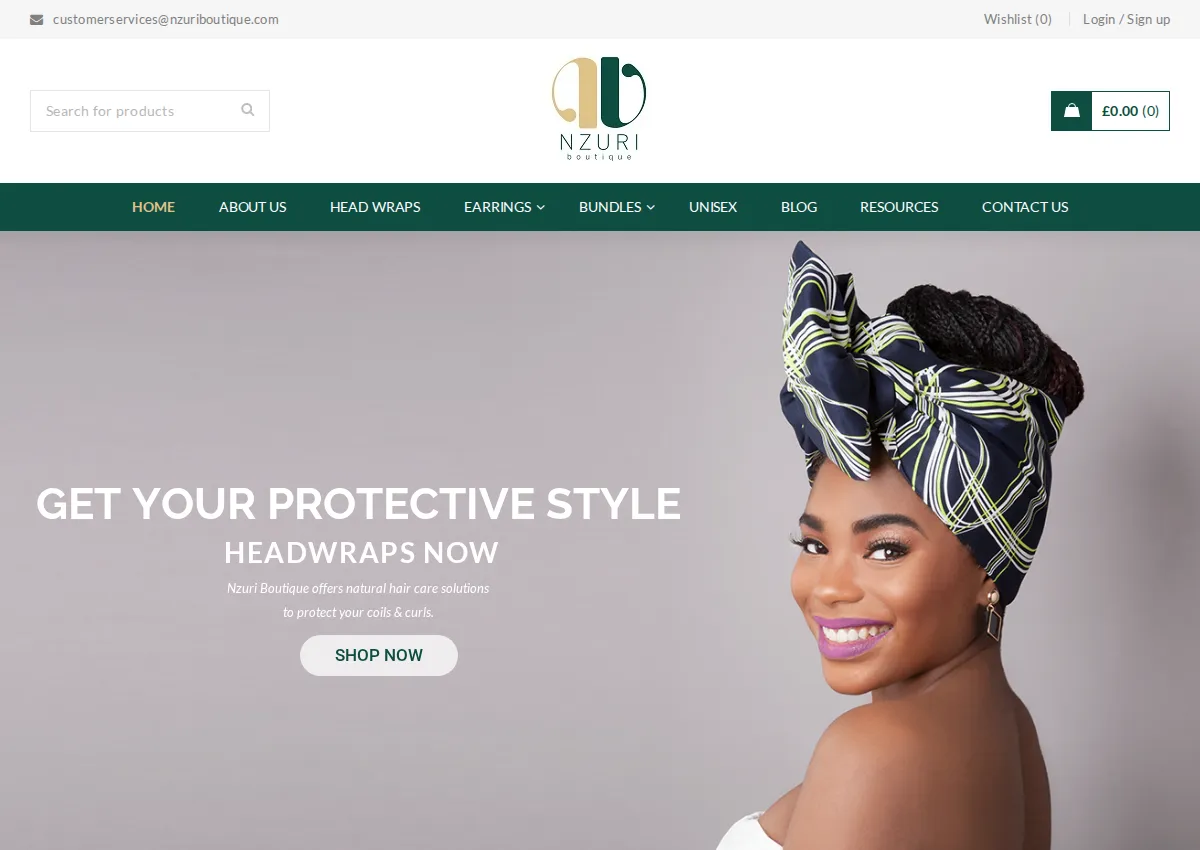 Store homepage