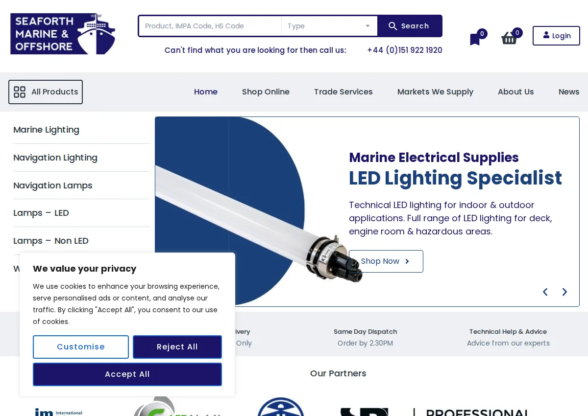 Store homepage