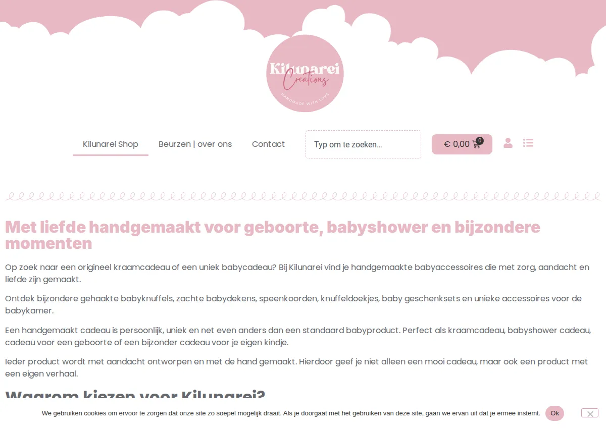 Store homepage