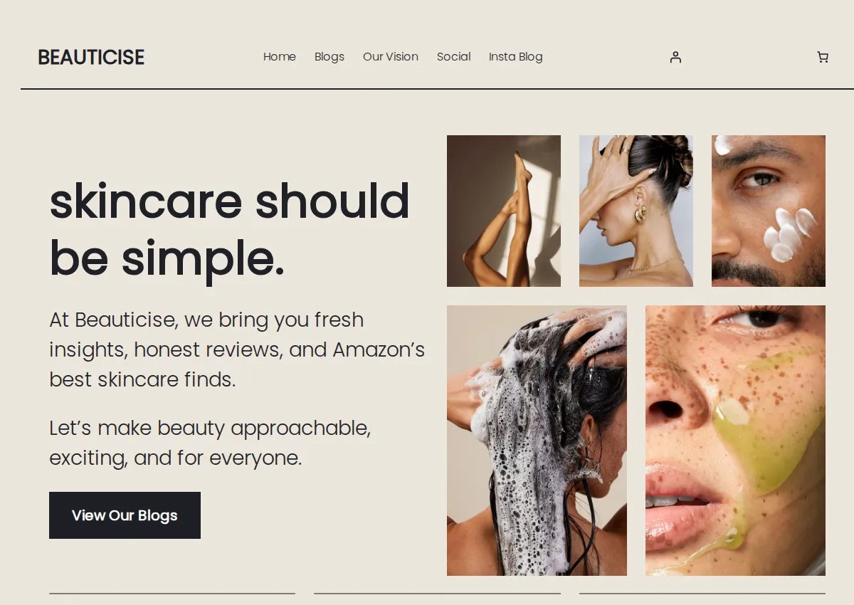 Store homepage