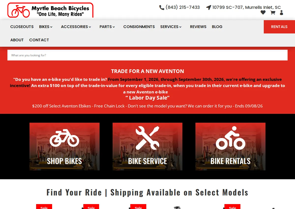 Store homepage