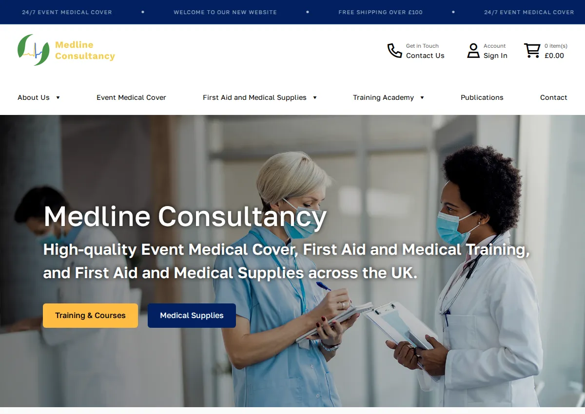 Store homepage