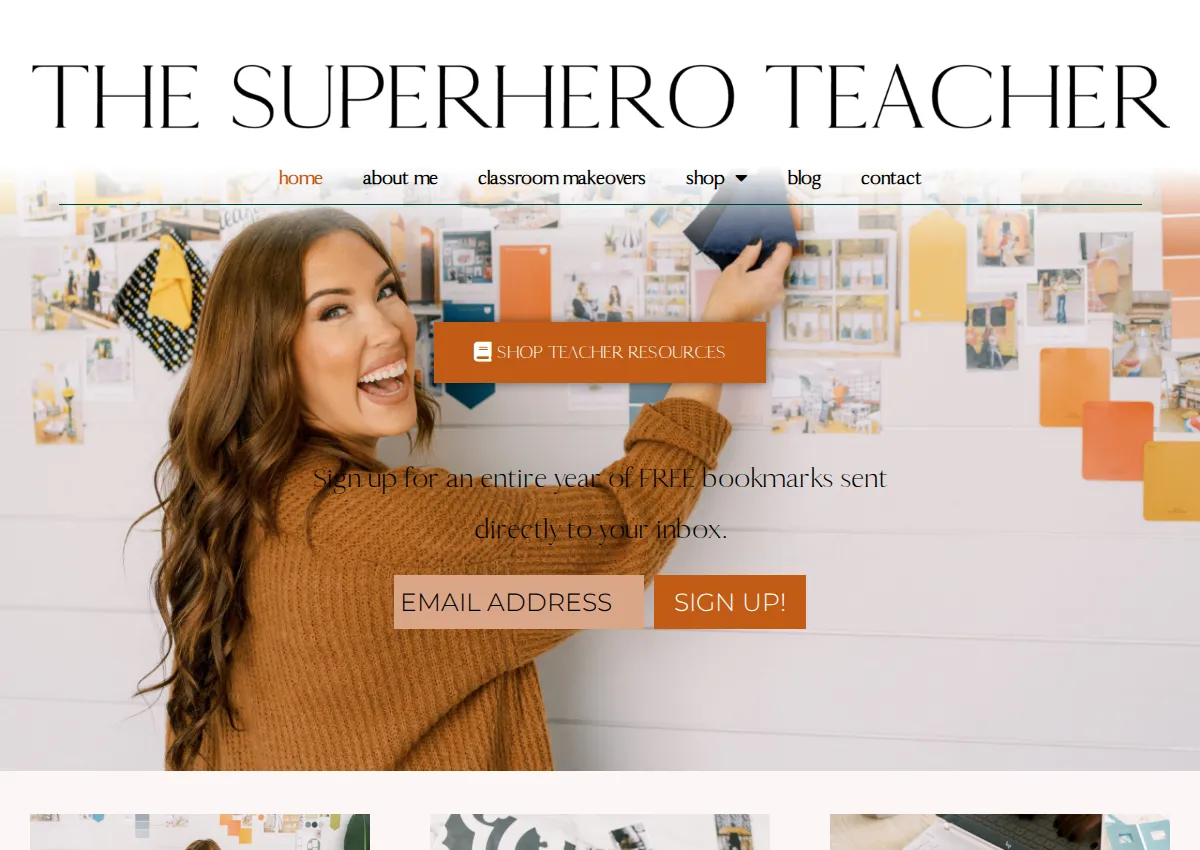 Store homepage