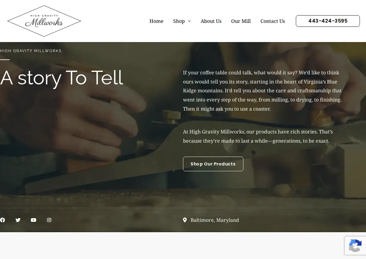 Store homepage