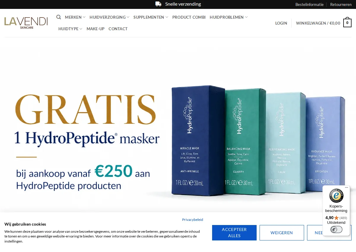 Store homepage