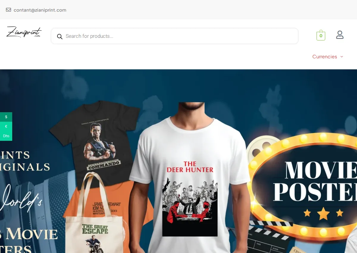 Store homepage