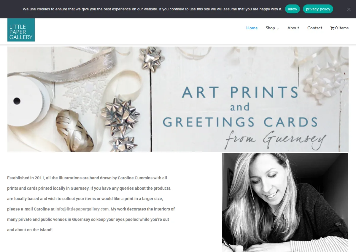Store homepage
