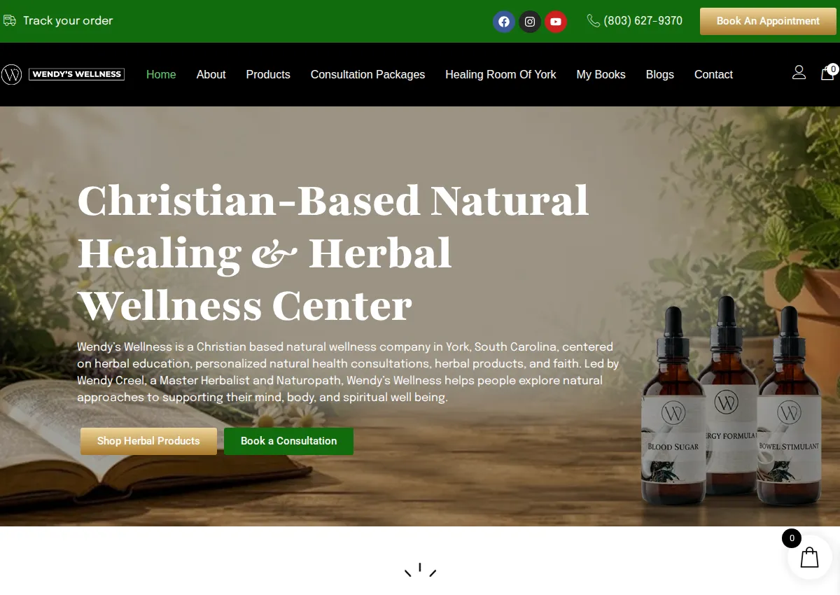 Store homepage