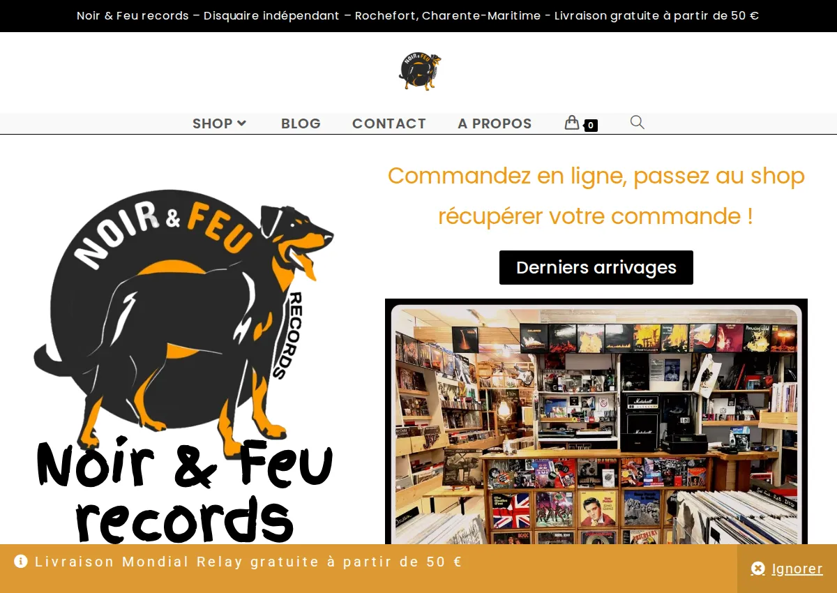 Store homepage