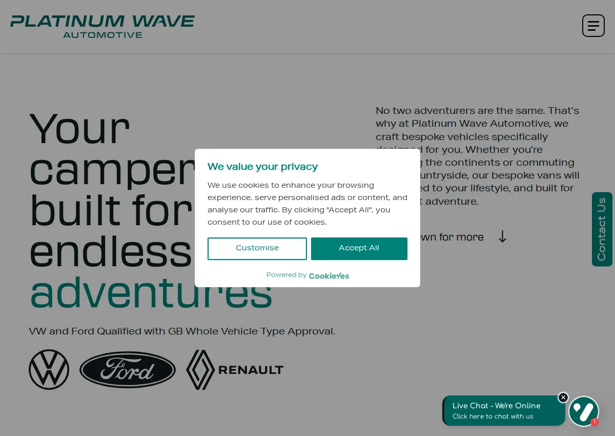 Store homepage