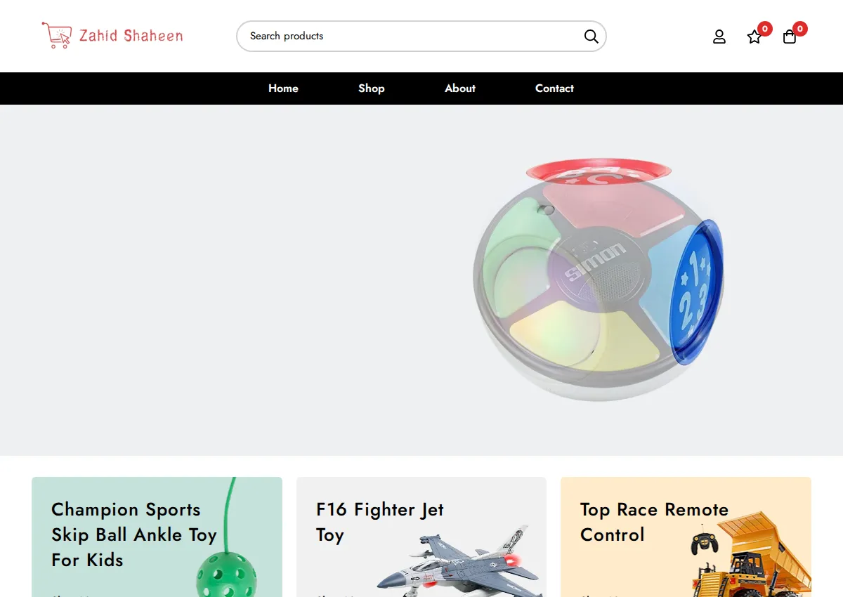 Store homepage