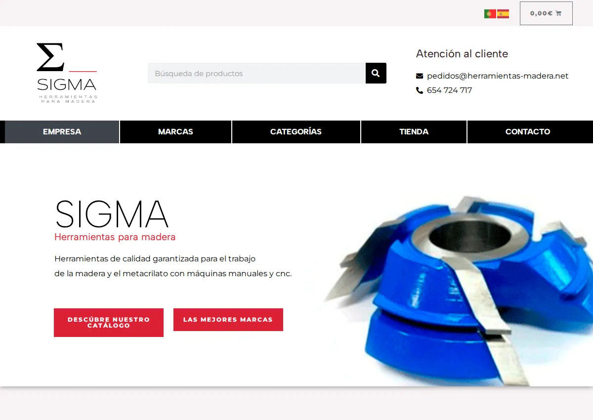 Store homepage