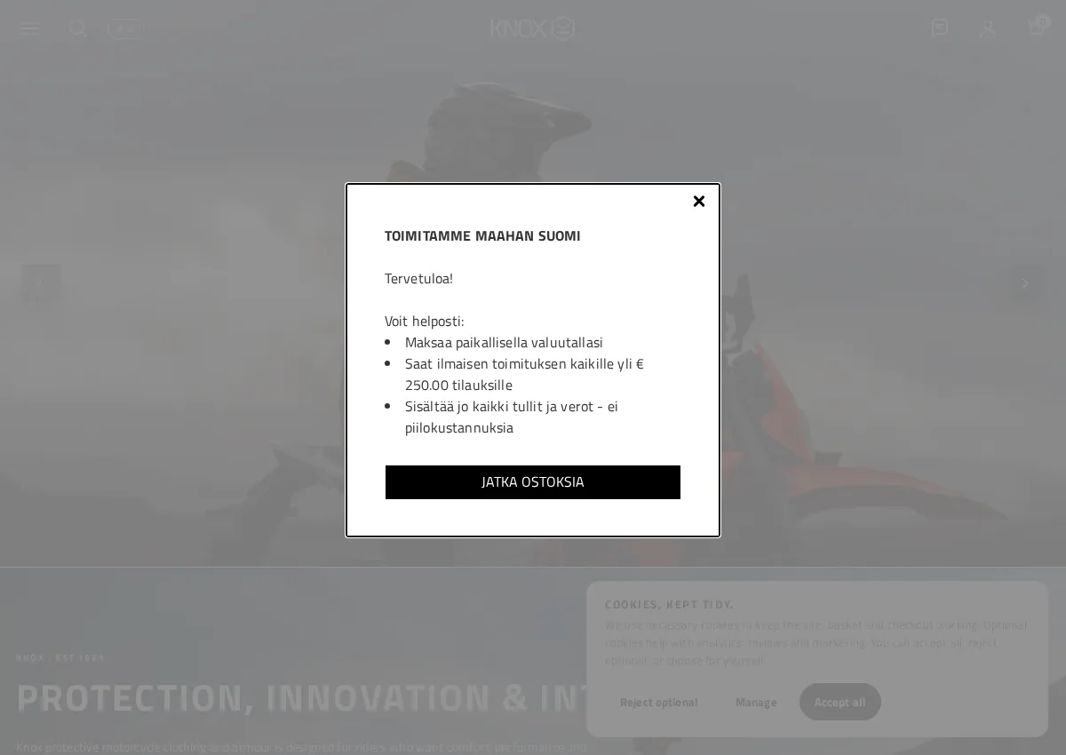 Store homepage