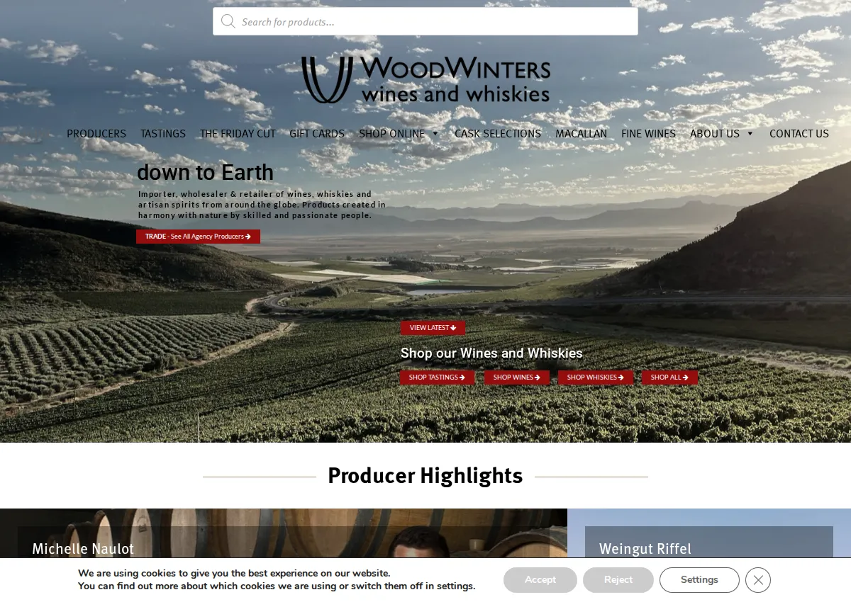 Store homepage