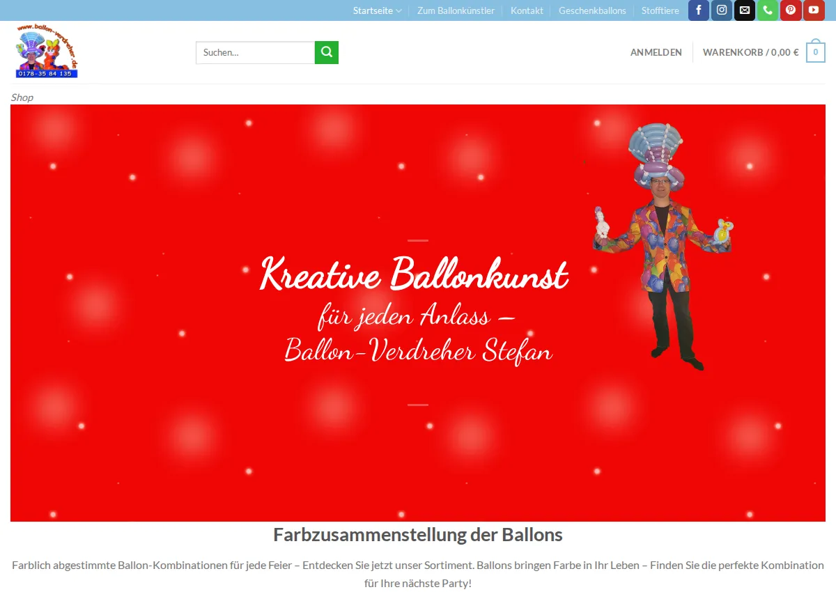 Store homepage
