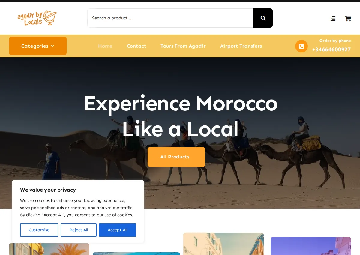Store homepage