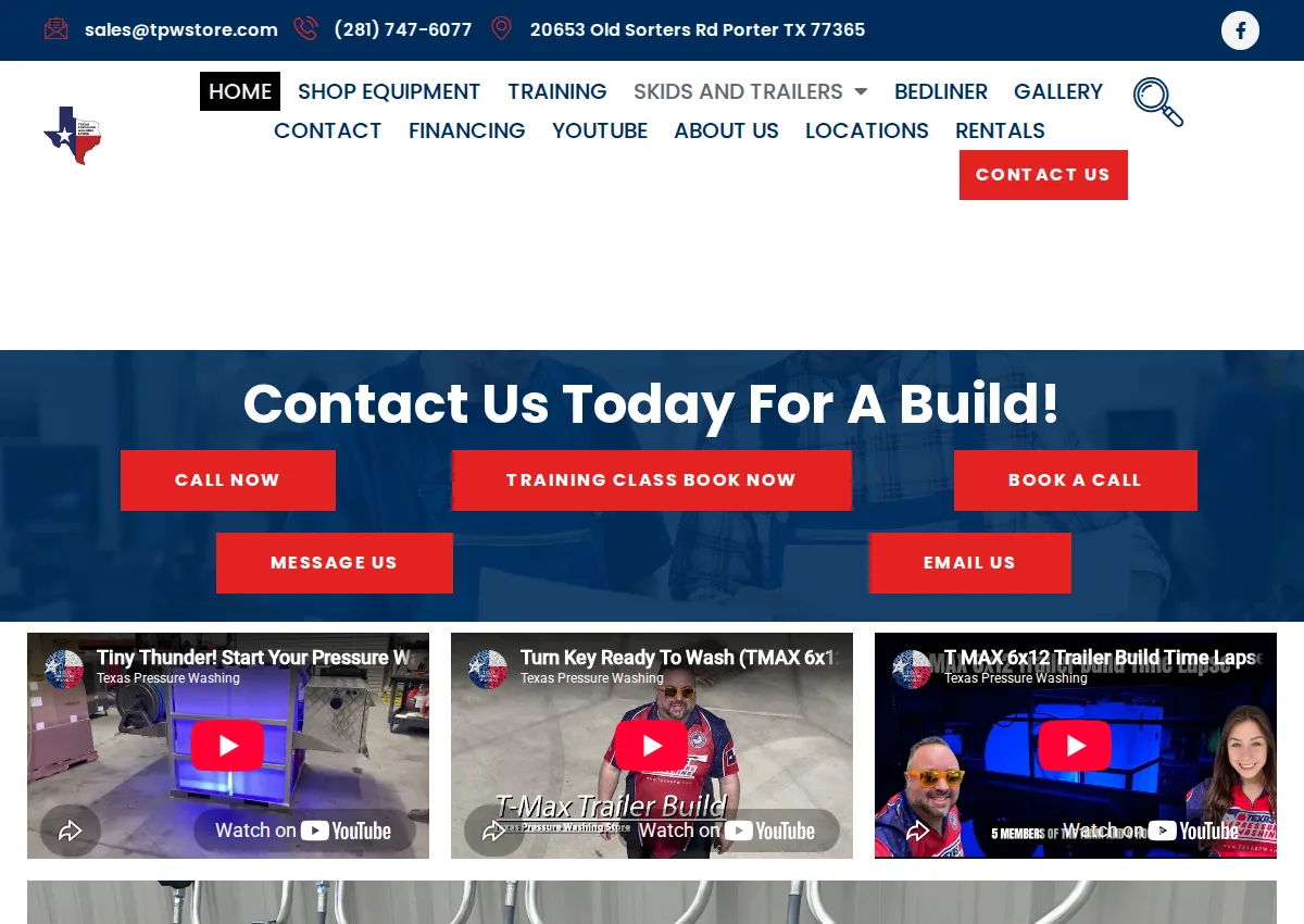 Store homepage