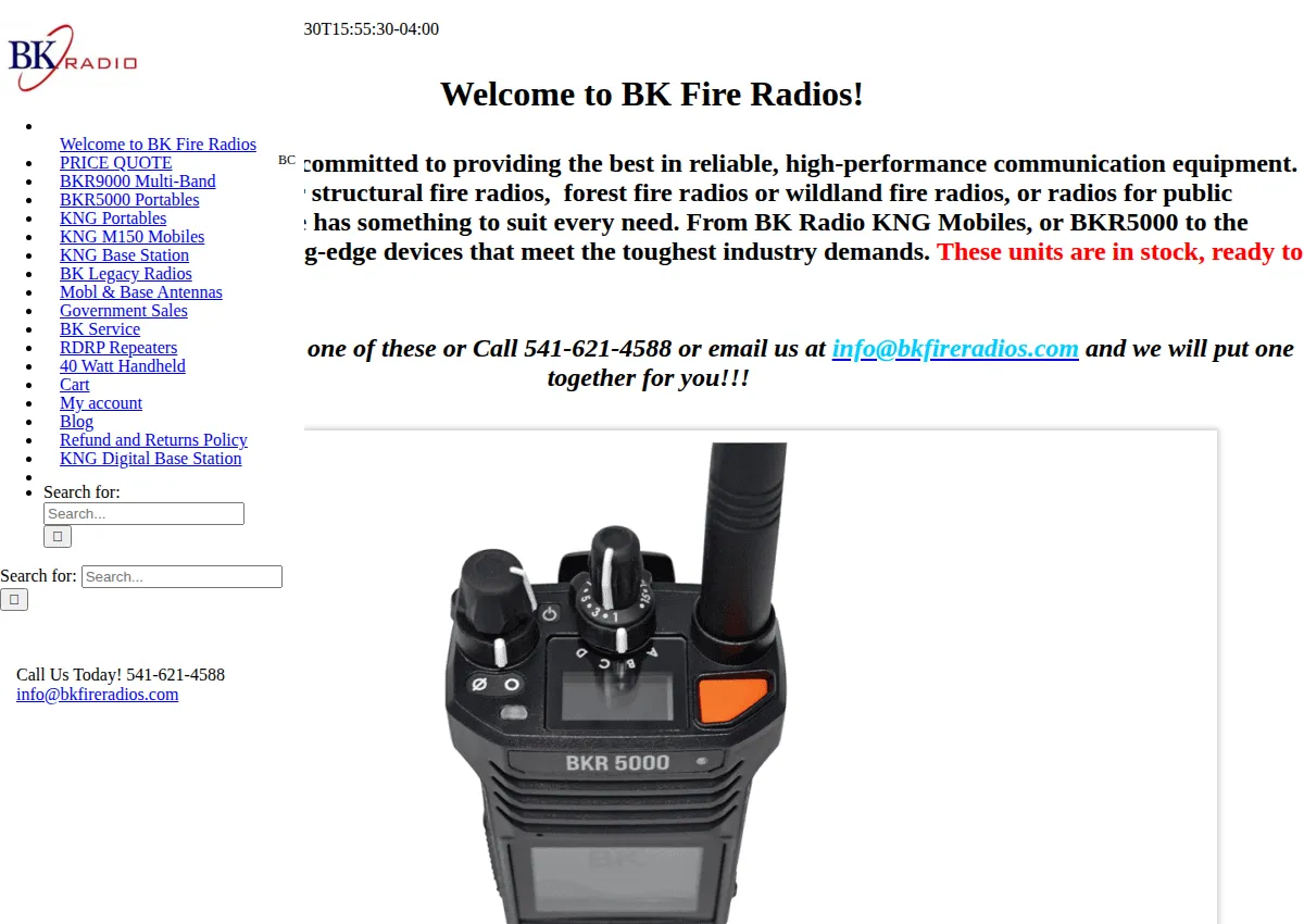 Store homepage