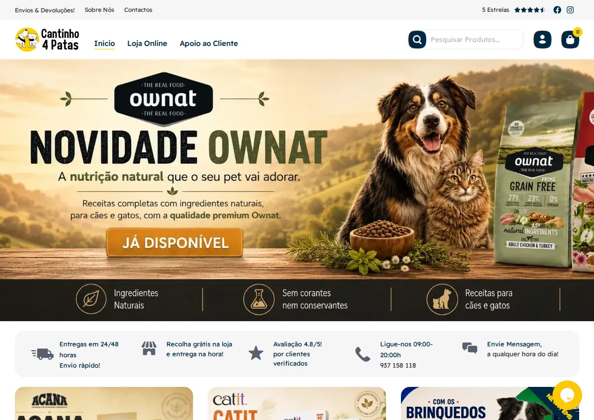 Store homepage