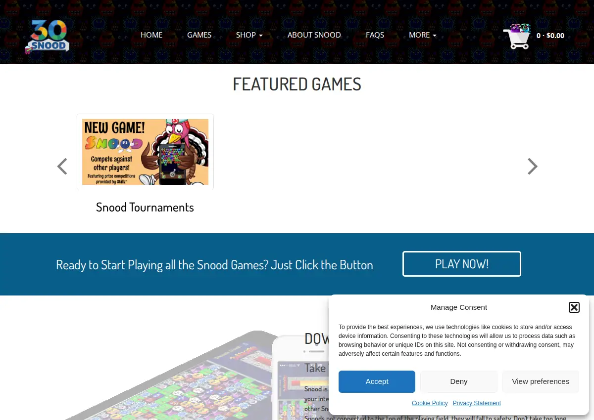 Store homepage