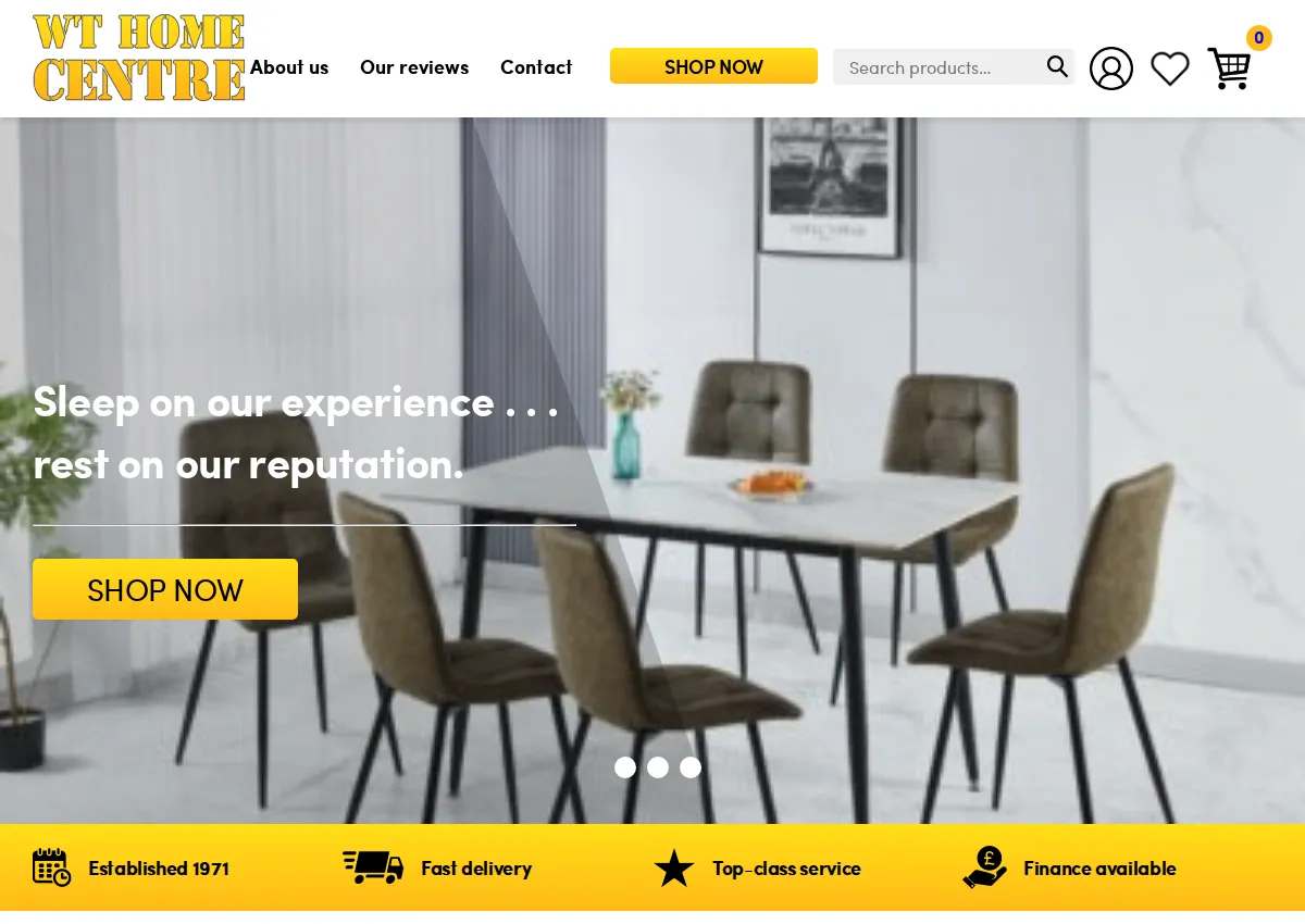Store homepage