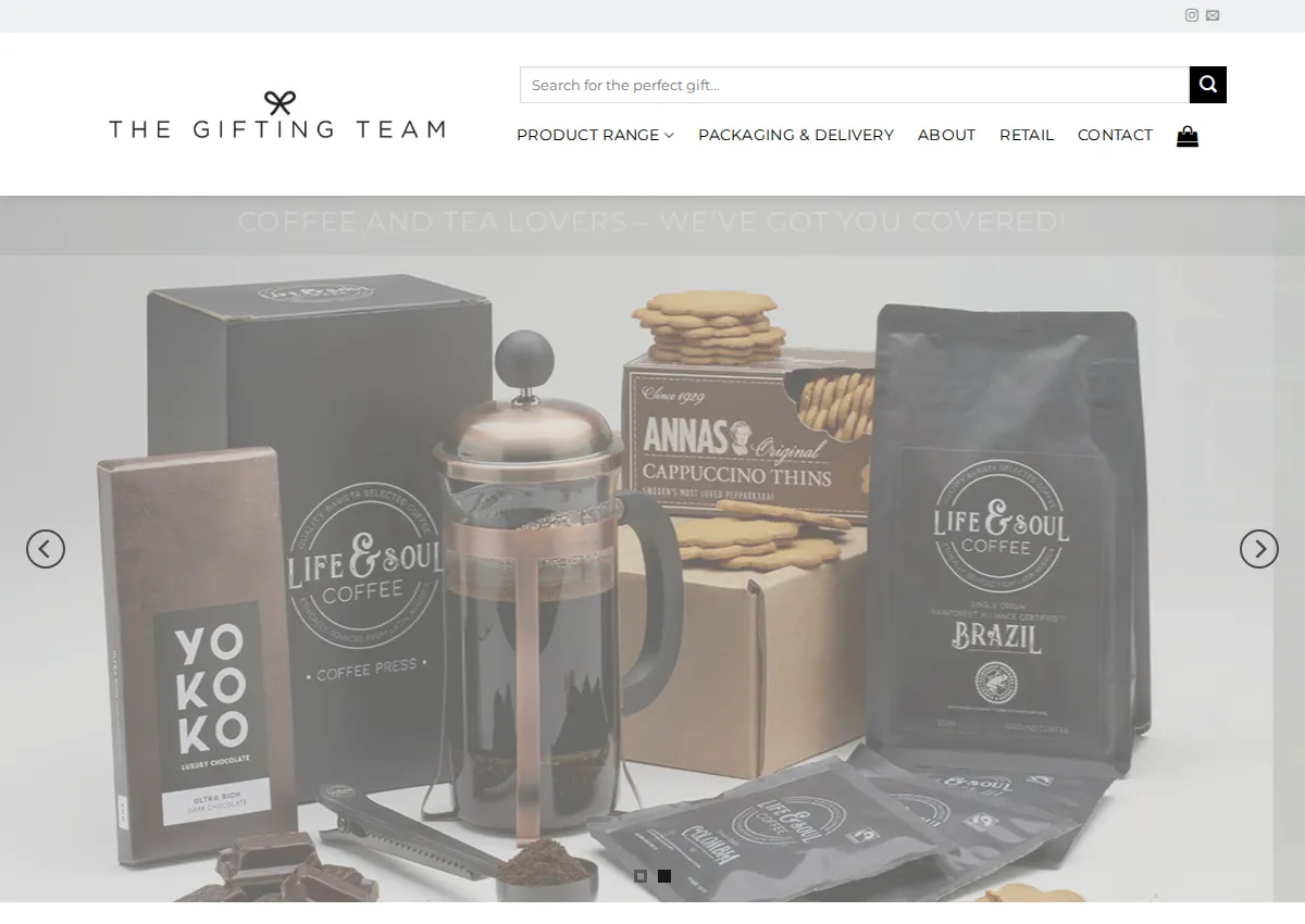Store homepage