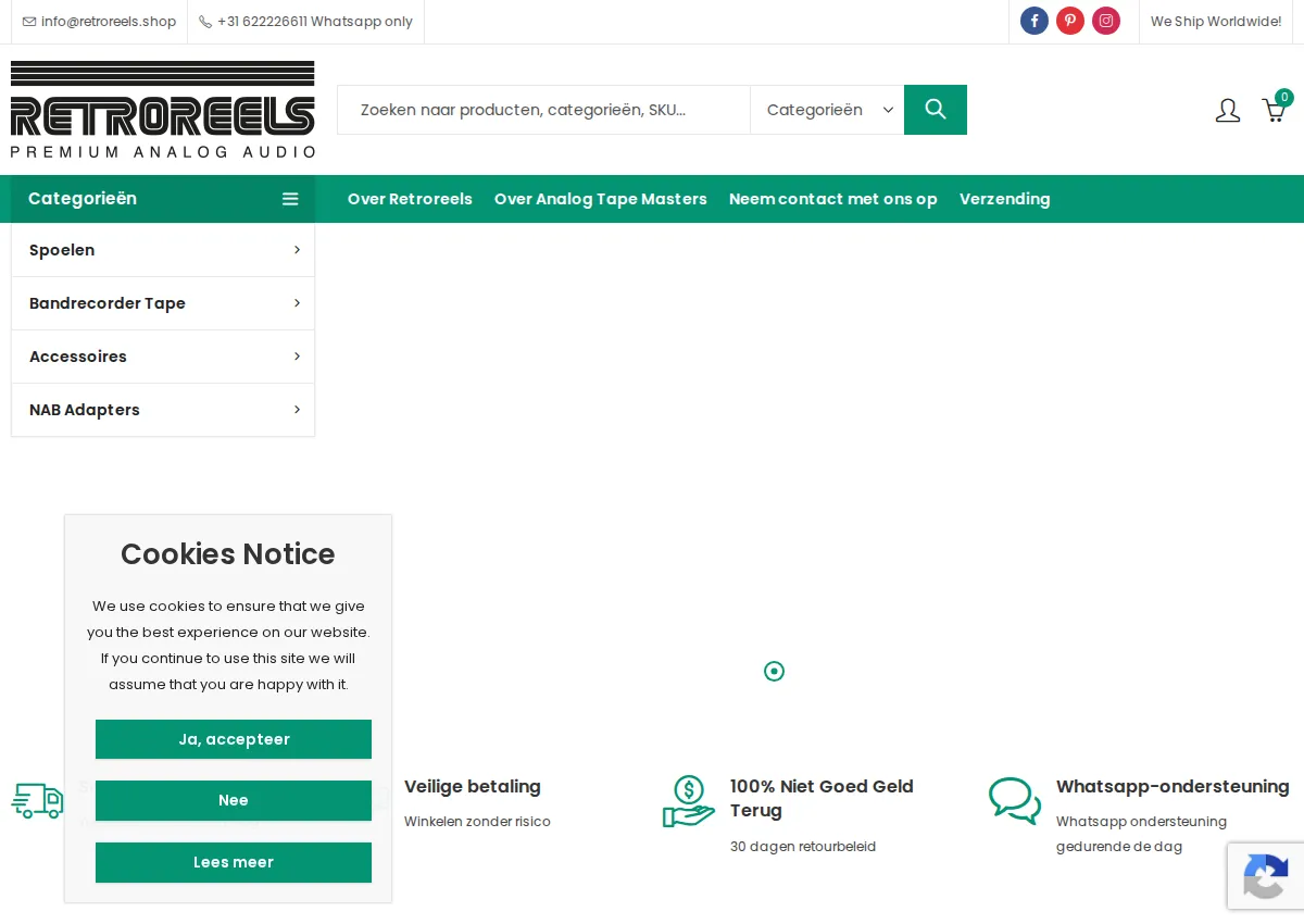 Store homepage