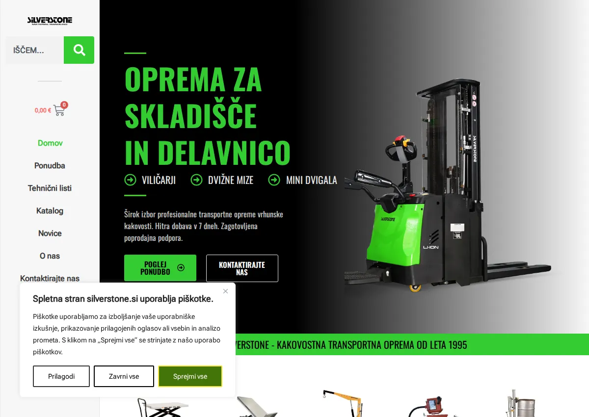 Store homepage