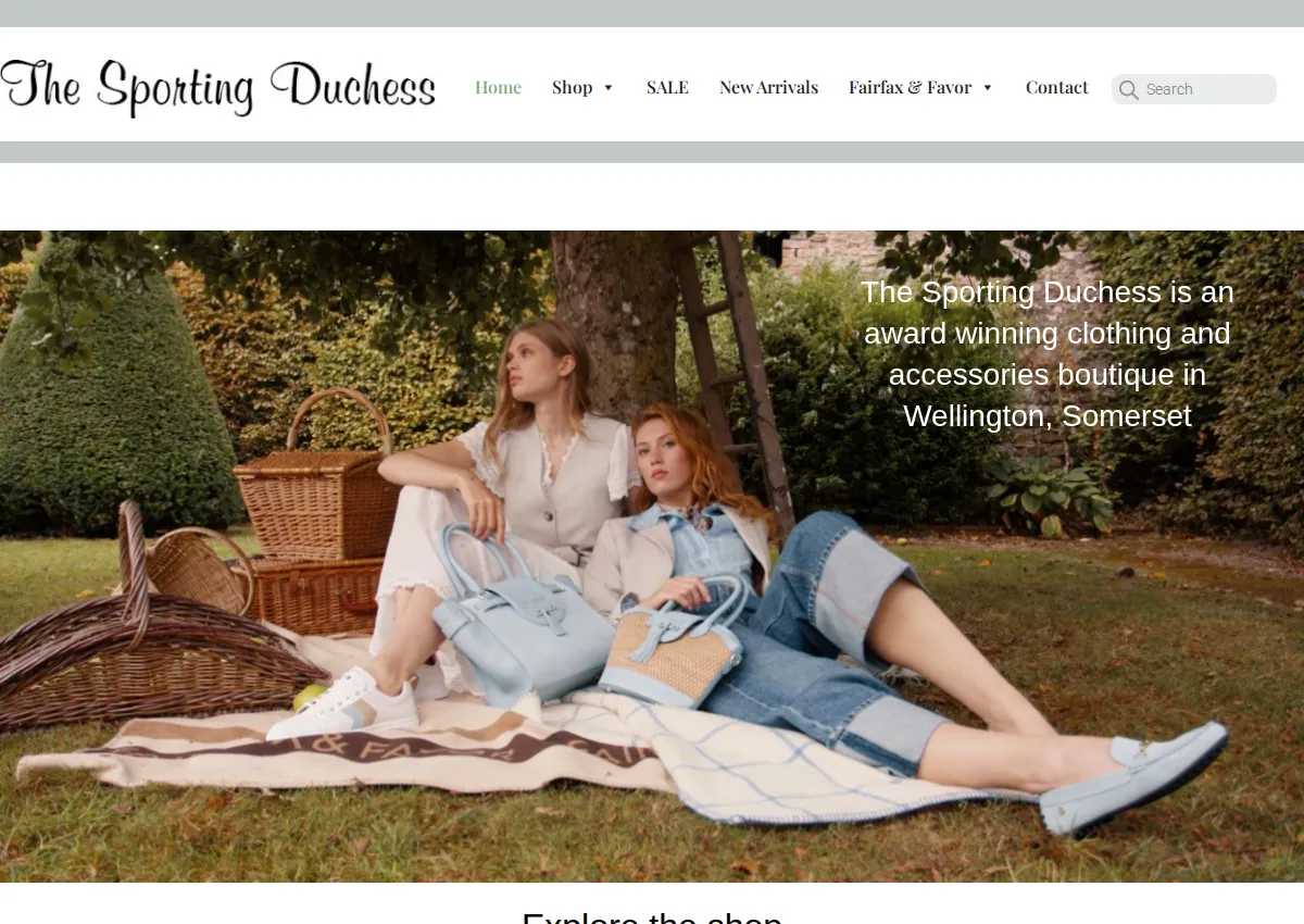 Store homepage