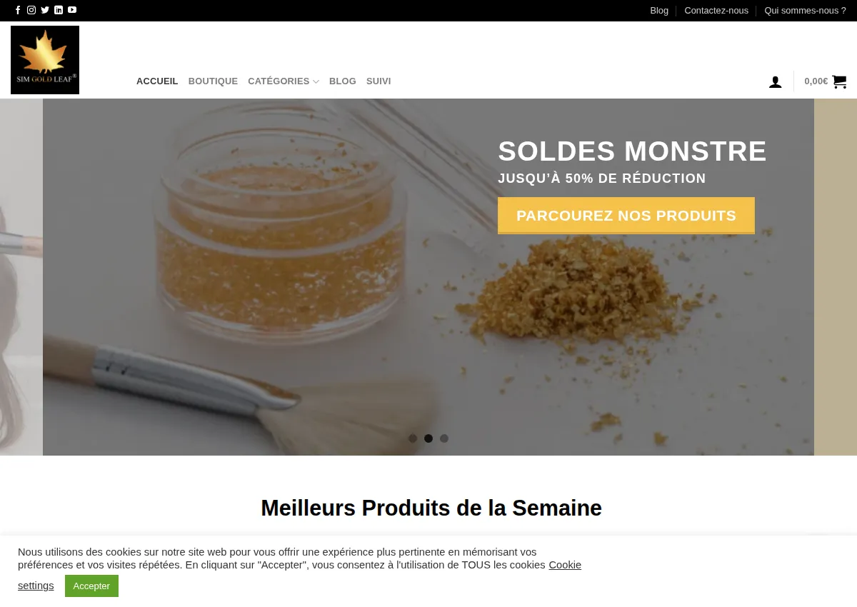 Store homepage