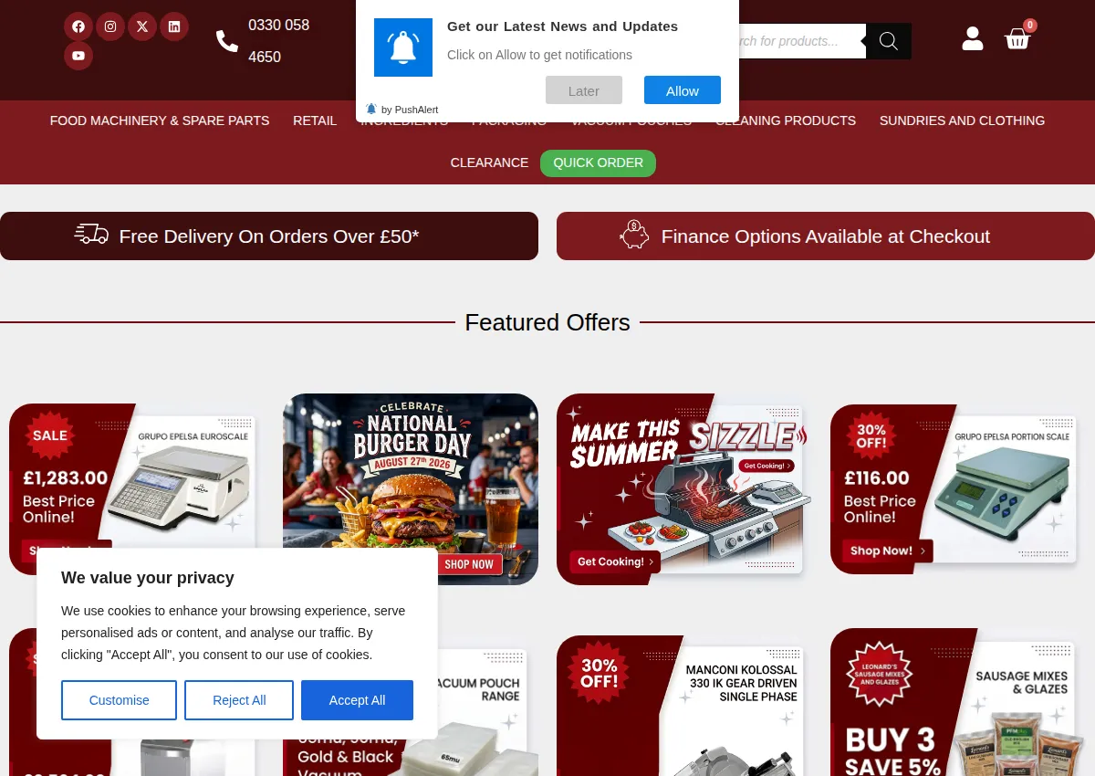 Store homepage