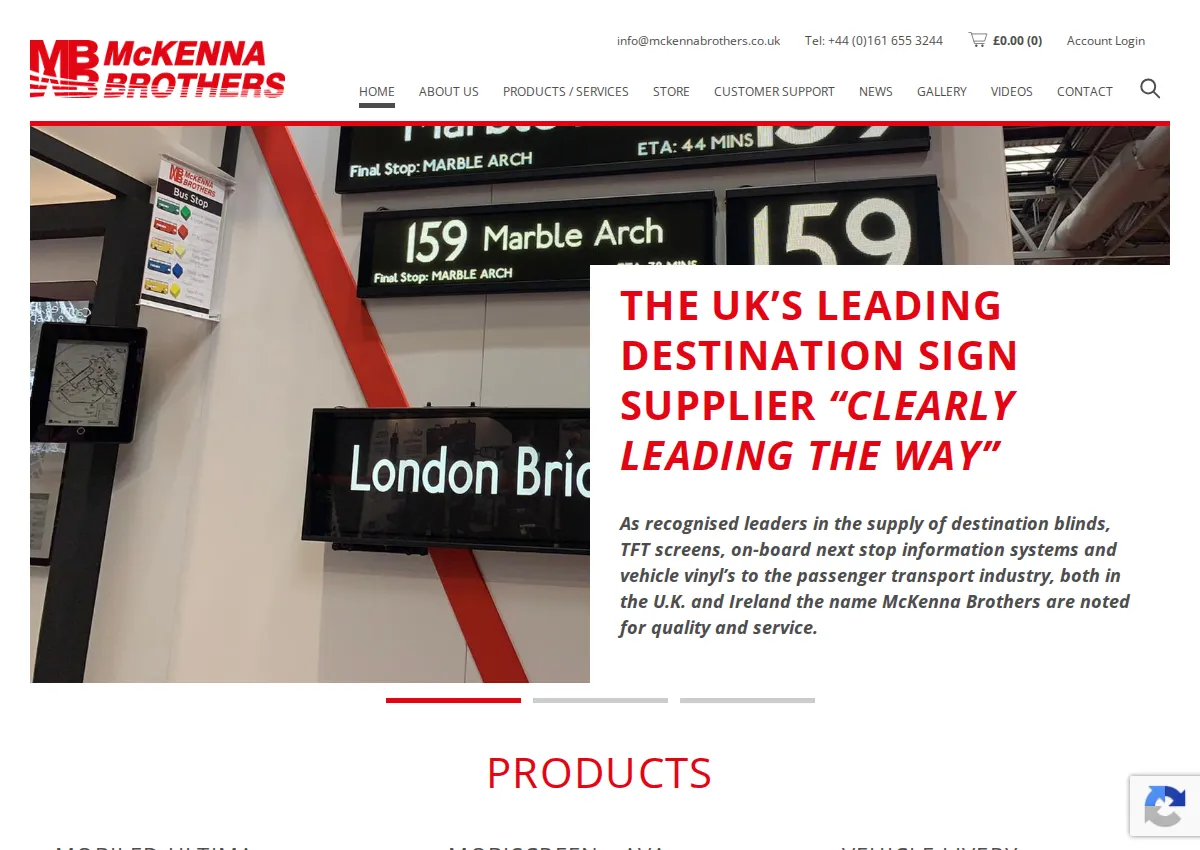 Store homepage