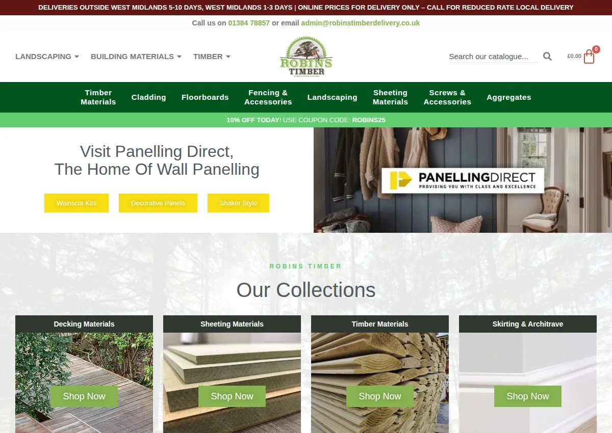 Store homepage