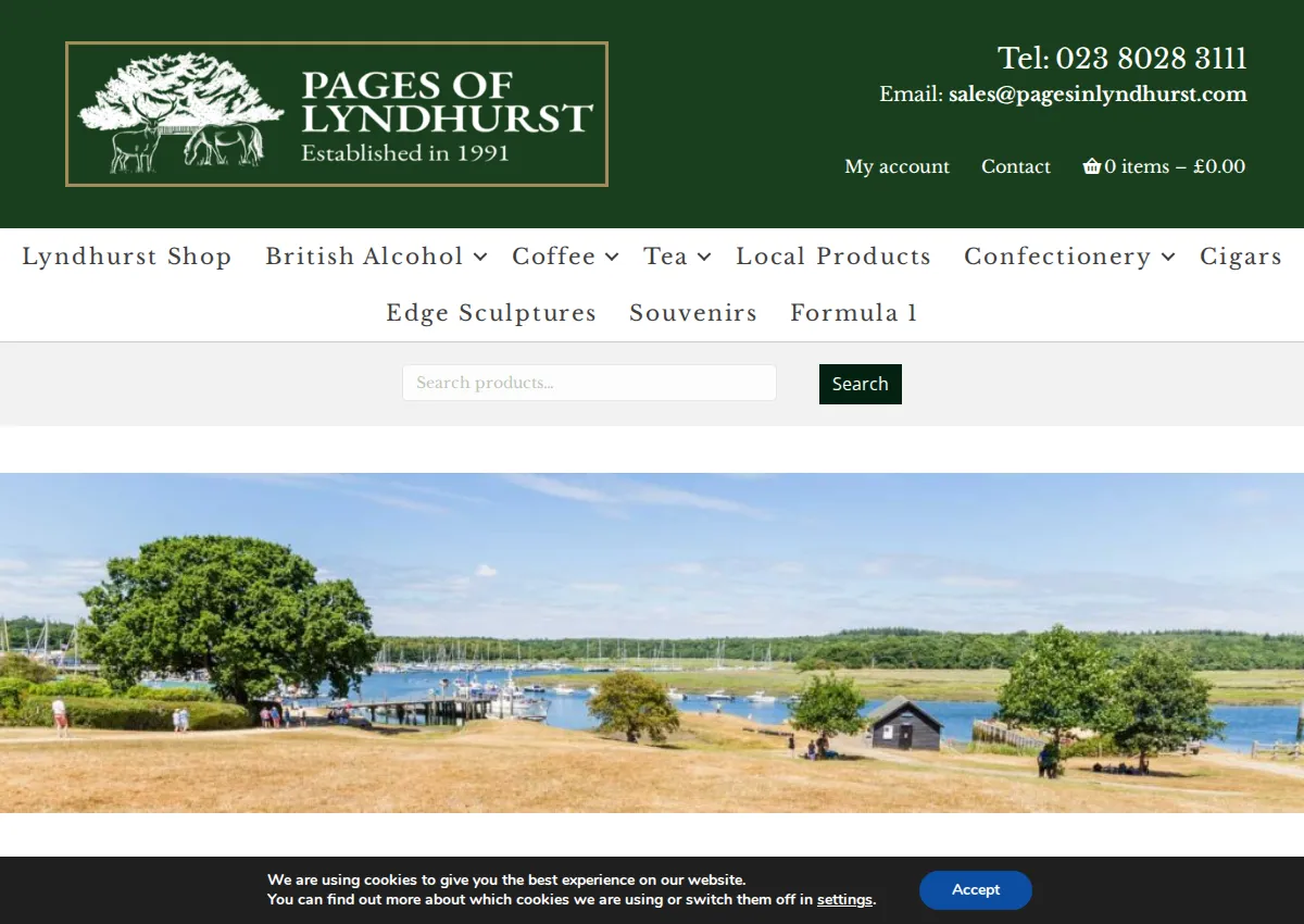 Store homepage