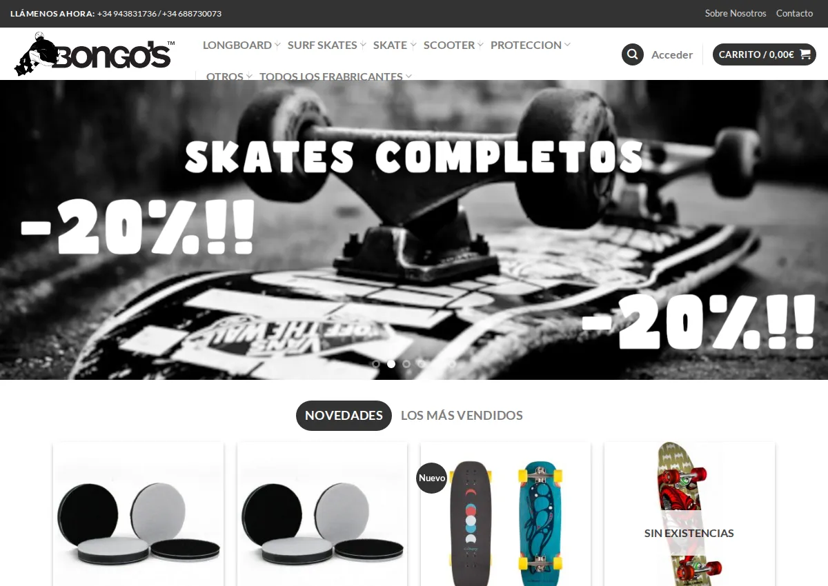 Store homepage